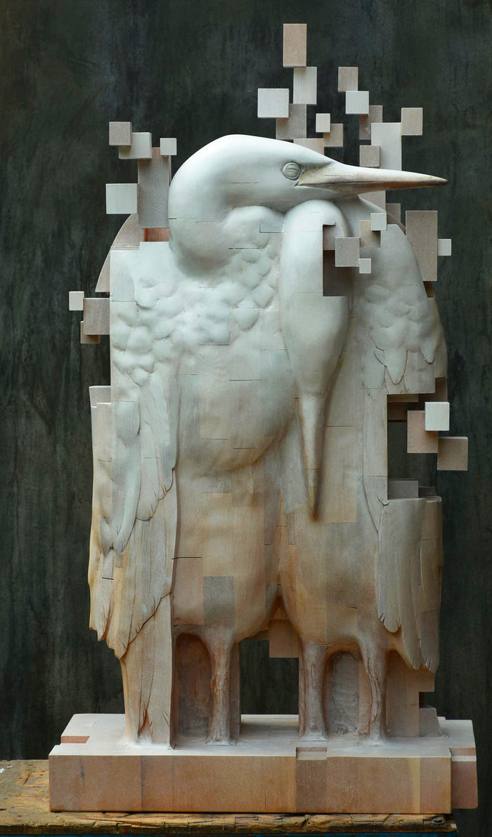 مجسمه های چوبی پیکسلی