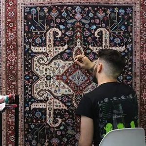 نقاشی قالی های ایرانی در گالری های بین المللی توسط جیسون سیف ( jason s...