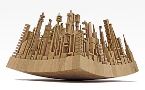 ساخت شهر مینیاتوری با استفاده از خرده چوب