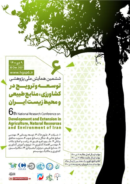 ششمین همایش ملی پژوهشی توسعه و ترویج در کشاورزی، منابع طبیعی و محیط زیست ایران